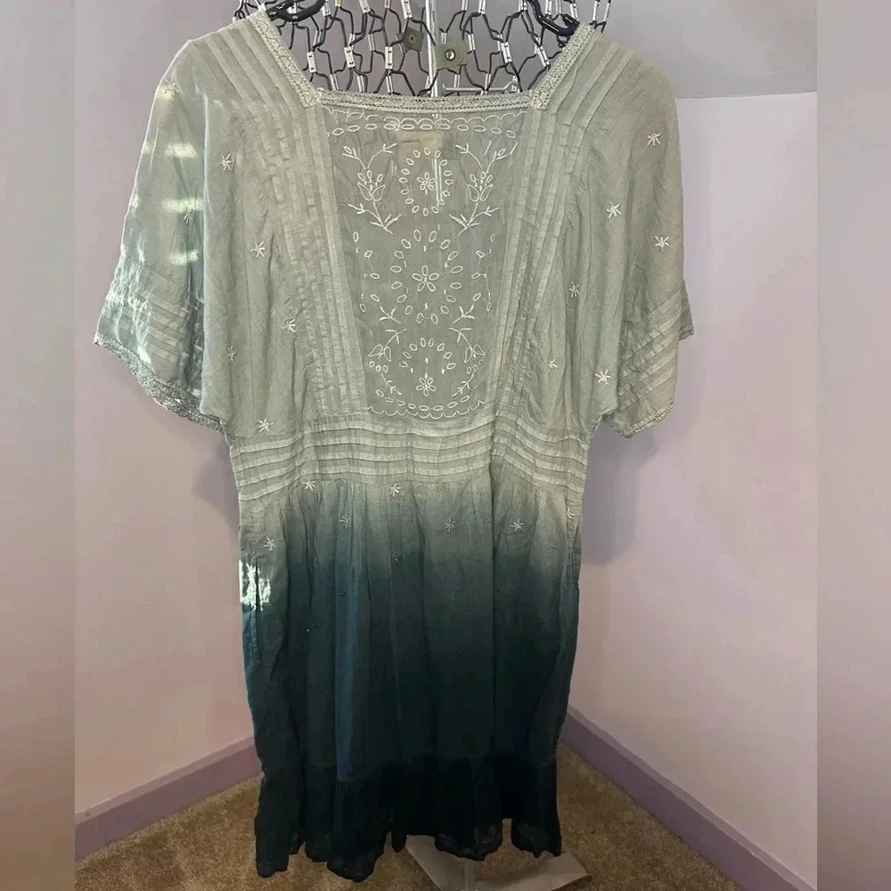 Holding Horses Anthropologie Ocean Dipped Tunic Dress. Size XS - Picture 7 of 11